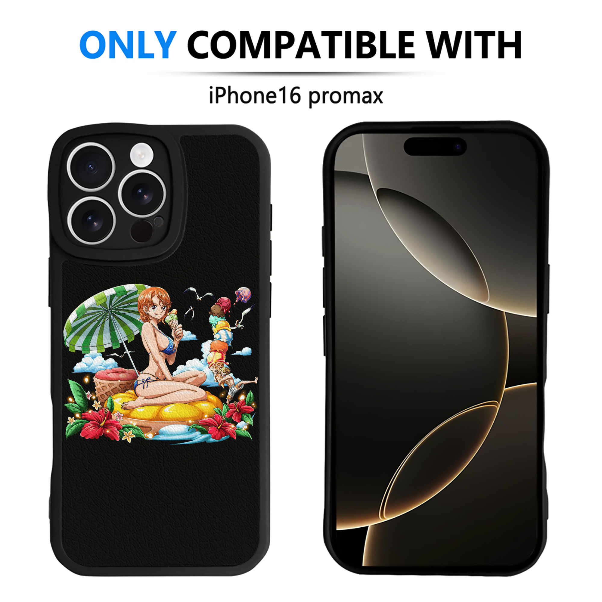 （画像用） ワンピース ナミ ONE PIECE Nami 【iPhone 16シリーズ対応】シリコンスマホケース（レザー調） 材質：シリコン
